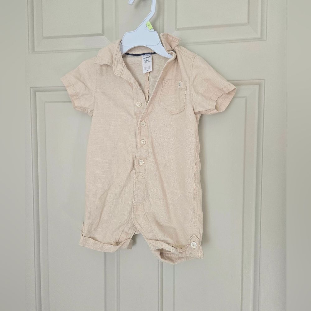 2/$20 Carters Baby Boy Romper 100% Cotton 12m
